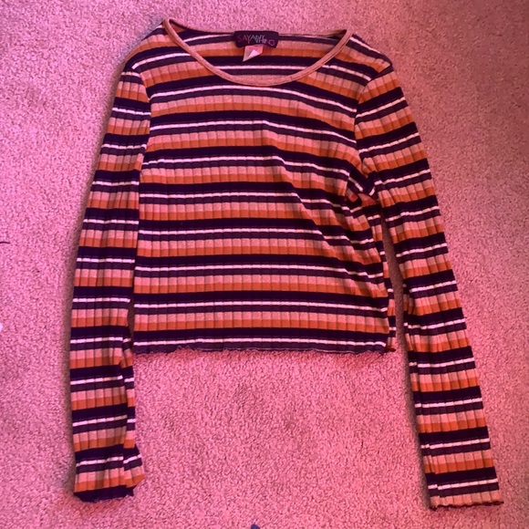 A cute stripped long sleeve shirt in the brand say anything - Picture 1 of 2